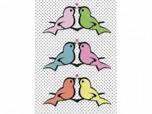 Petra Boase Birds in a Row Romantic Greetings Card