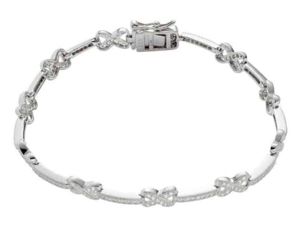 My Kisses Sterling Silver and Zirconia Bracelet