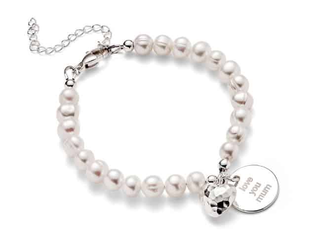 Personalised Pearl Pendant Bracelet