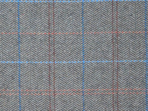 Multi Tweed Wooden Bar Stool Fabric Close up