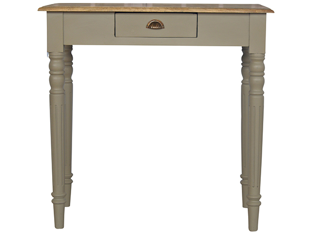 1 Drawer French Style Flute Legs Writing Desk