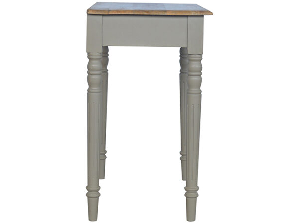 1 Drawer French Style Flute Legs Writing Desk Side View