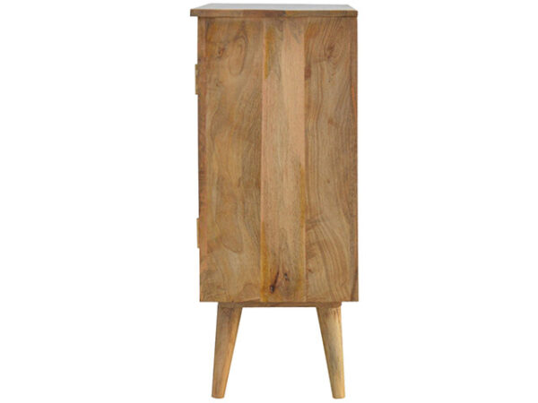 Solid Wood 2 Door Nordic Style Cabinet Side View