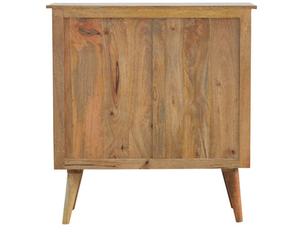 Solid Wood 2 Door Nordic Style Cabinet Rear View