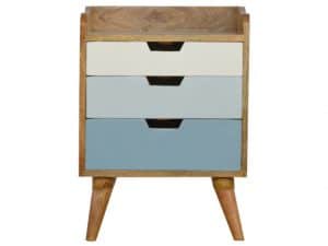  Nordic style Hand Painted 3 Drawer Bedside Table