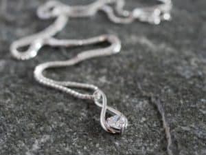 White Gold Infinity Necklace