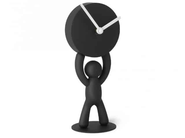Umbra Buddy Desk Clock Black Fun Office Clock Funky New Job Gift
