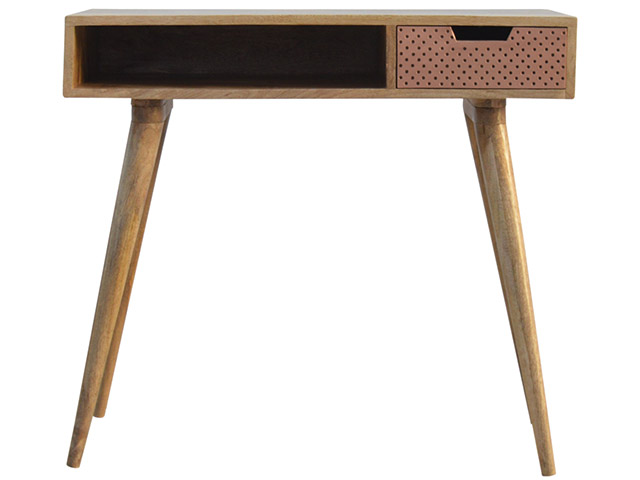 Nordic Style Perforated Copper Writing Desk