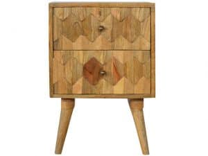 Pineapple Carving Solid Wood Bedside Table