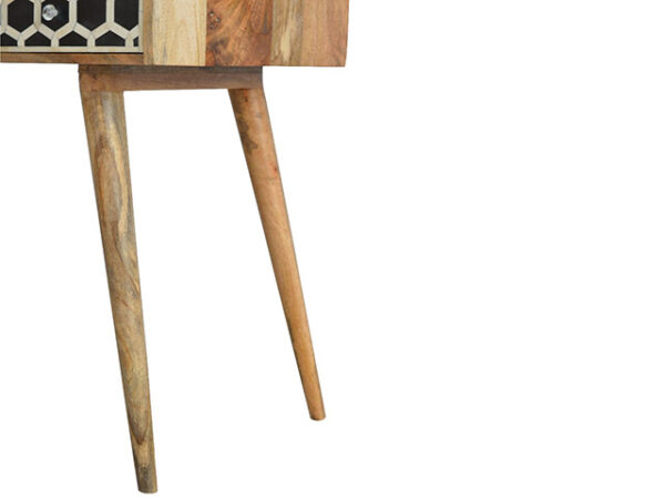 Bone Inlay Console Table Legs Close Up