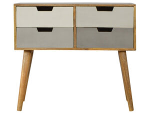 4 Drawer Nordic Style Grey Hand-painted Console Table
