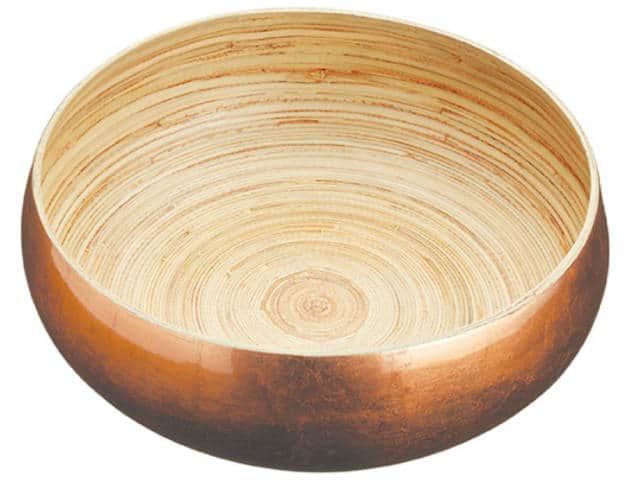 Artesa Large 26cm Bamboo Copper Finish Serving Bowl