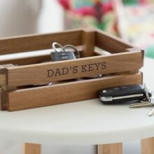 Personalised Wooden Keys Crate