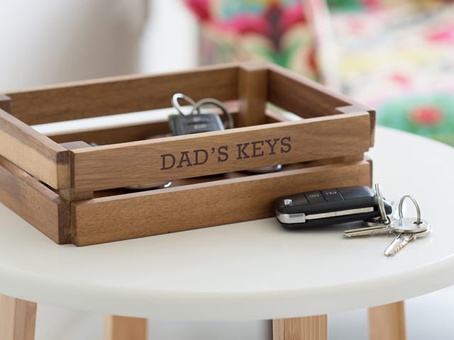 Personalised Wooden Keys Crate