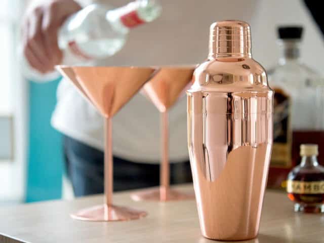 Rose Copper Cocktail Shaker