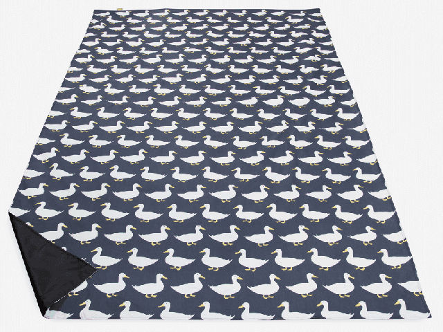 Anorak Waddling Ducks Large Picnic Blanket
