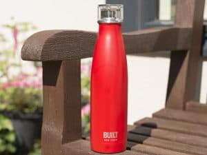 Built 500ml Double Walled Stainless Steel Water Bottle Red Lifestyle