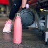Built New York Stainless Steel Pink Water Bottle 500ml Weights
