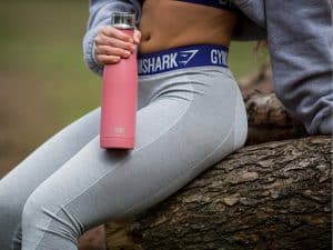 Built New York Stainless Steel Pink Water Bottle 500ml Lifestyle
