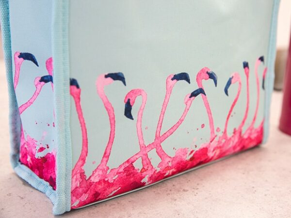 KitchenCraft Flamingo Lunch Cool Bag 4 Litre Close Up