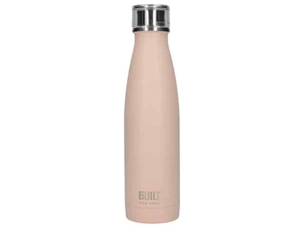 Built New York Stainless Steel Pale Pink Water Bottle 500ml