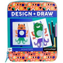 Petit Collage Design and Draw Monsters Drawing Set