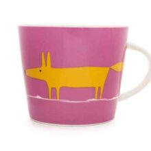 Scion Living Pink & Orange Mr Fox Mug 350ml