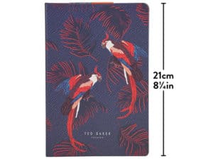 Ted Baker Parrot Notebook A5 Dimensions