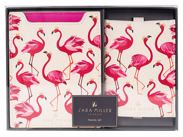 Sara Miller Flamingo Travel Set