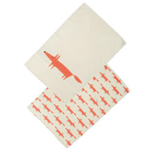 Scion Mr Fox Set of 2 Tea Towels Stone