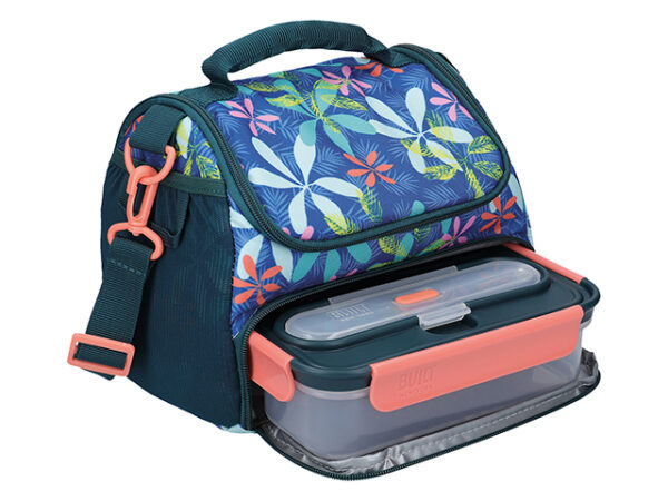 Built NY Tropics Lunch Bag 6 Litre with Storage Compartment Open
