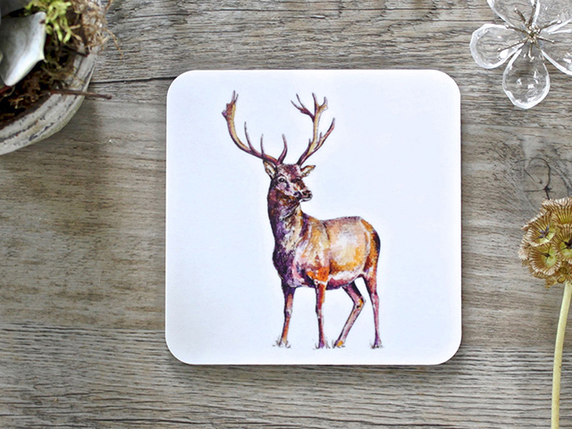 Toasted Crumpet Stag Coasters Set of 4