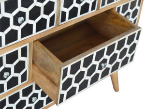 Bone Inlay Chest of Drawers Drawer Open