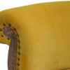 Mustard Velvet Studded Chair Top Detail