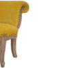 Mustard Velvet Studded Chair Legs VIew