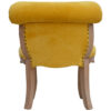 Mustard Velvet Studded Chair Rear View
