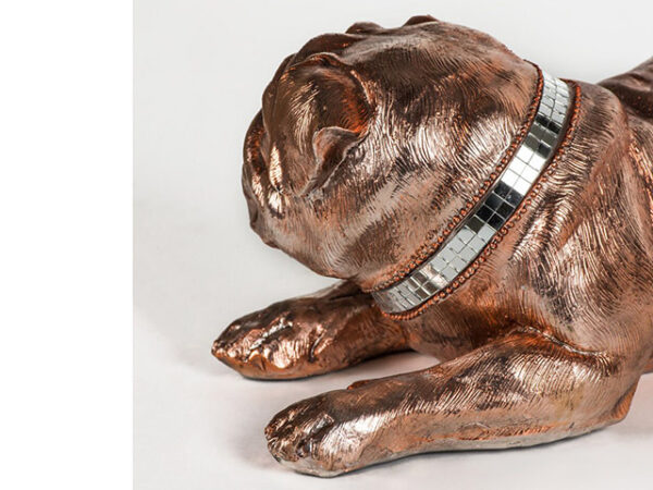 Bronze Finish Pug Figurine Back