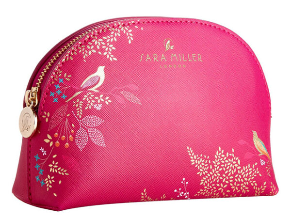 Sara Miller Small Pink Cosmetic Bag Side