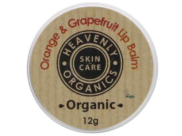 Heavenly Organics Skin Care Organic Orange Lip Balm 12g