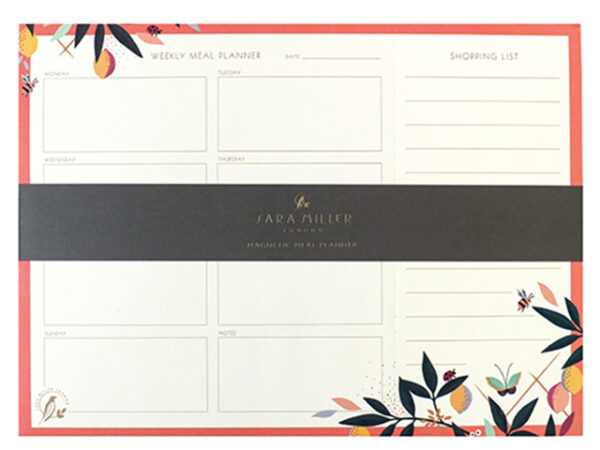 Sara Miller Magnetic Meal Planner Pad with Band
