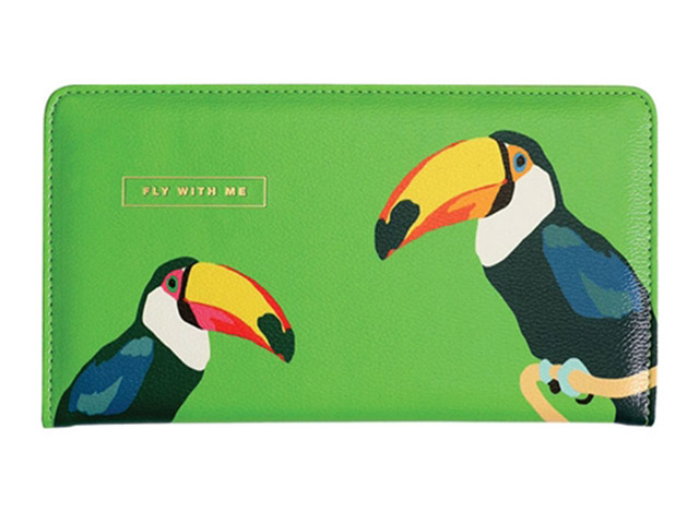 Emily Brooks Fly With Me Leatherette Toucan Travel Wallet