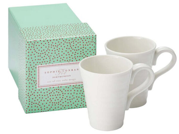 Sophie Conran Solo Mugs Set of 2 - White with Box