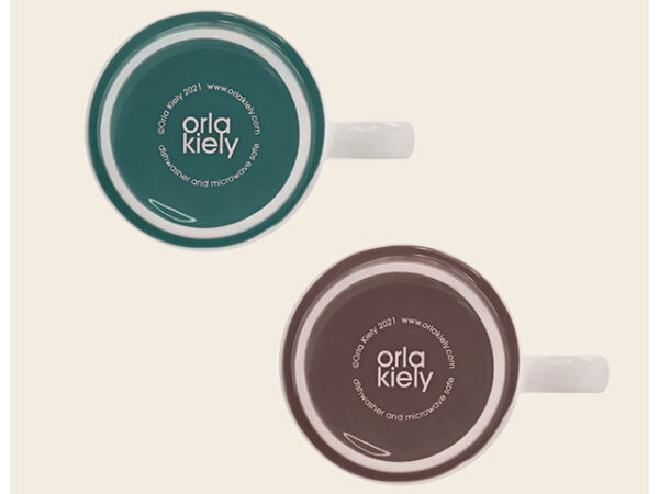 Orla Kiely Atomic Flower Jewel Latte Set 2 Mugs Bottom