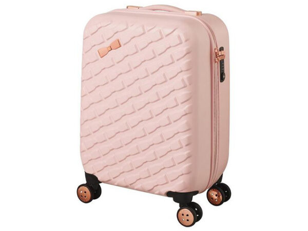 Ted Baker Belle Trolley Small 4 Wheel Pink Angled
