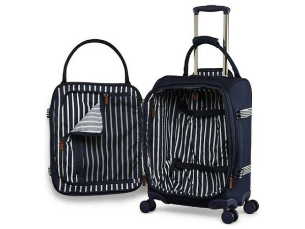 Joules Coast Small Trolley Cabin Bag Navy Open