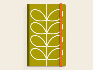 Orla Kiely A5 Notebook Linear Stem Olive