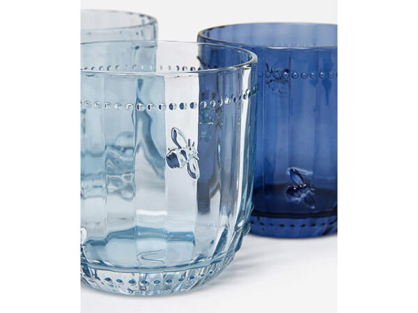 Joules Beeglass Light Blue Glass Tumbler