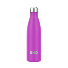 SHO Neon Purple Stainless Steel Water Bottle 500ml