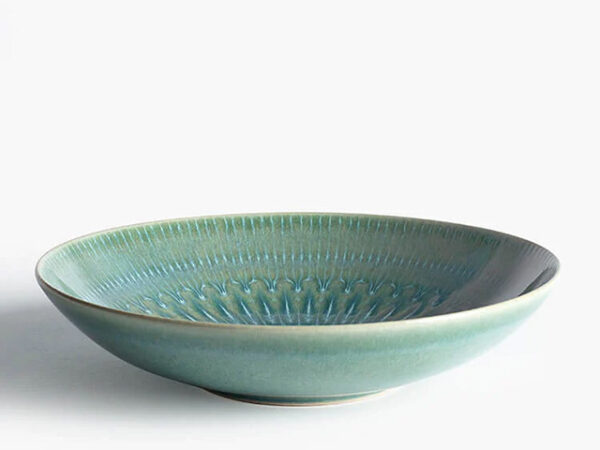 Kew Gardens Living Jewels Pasta Bowl Green 22cm Cutout from Side
