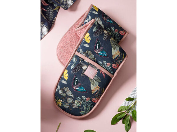 Kew Gardens Midnight Floral Double Oven Glove Lifestyle